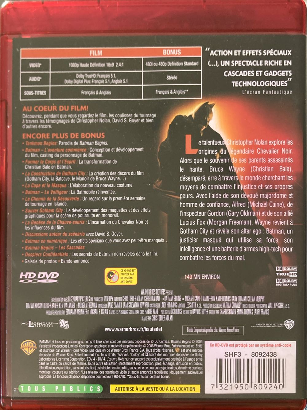 Batman Begins HD DVD movie collectible [Barcode 7321950809240] - Main Image 2