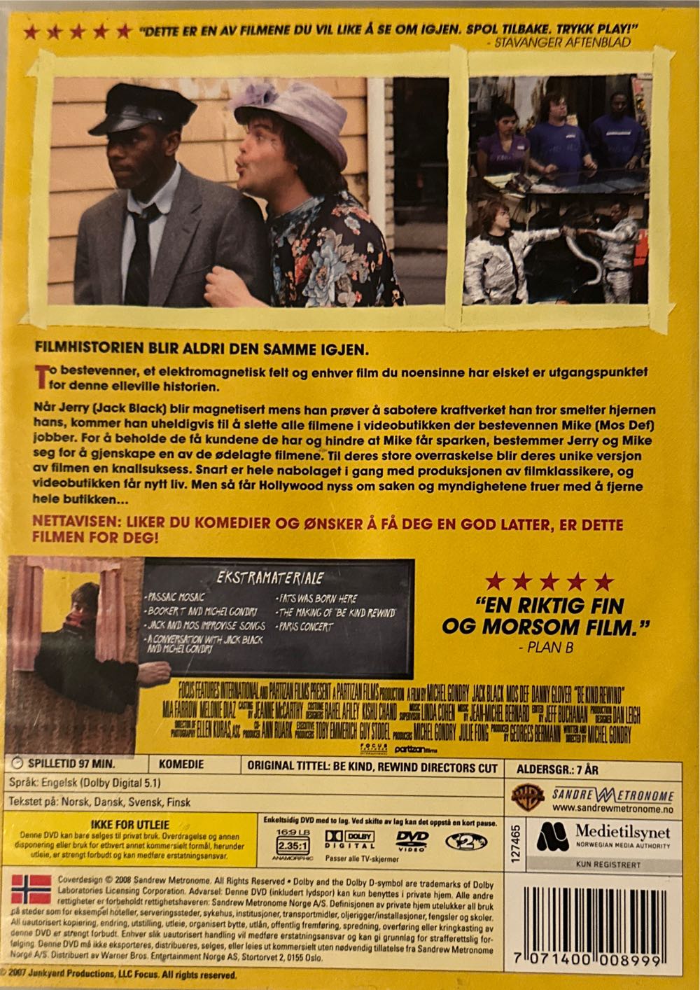 Be Kind Rewind DVD movie collectible [Barcode 7071400008999] - Main Image 2