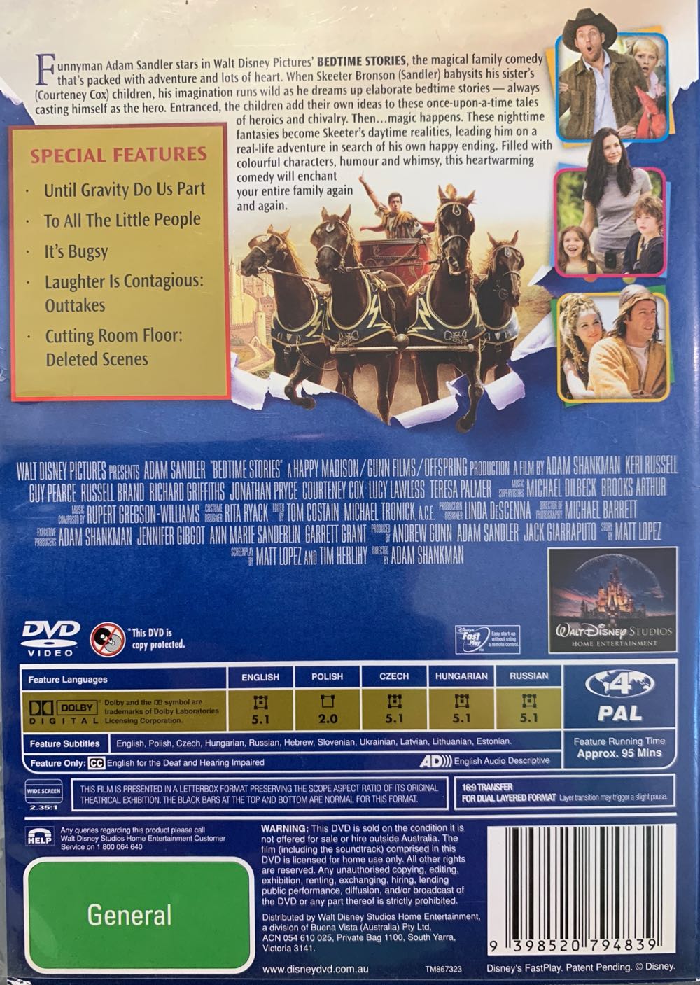 Bedtime Stories (2008) DVD DVD movie collectible [Barcode 9398520794839] - Main Image 2
