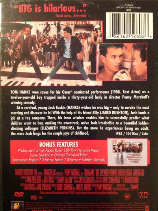 Big DVD movie collectible [Barcode 086162126086] - Main Image 2