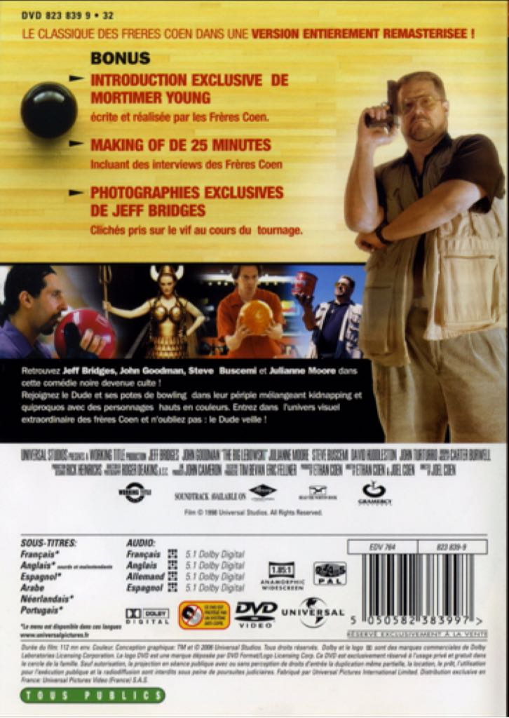 The Big Lebowski (4K Ultra HD) Blu-ray movie collectible [Barcode 5050582411027] - Main Image 2