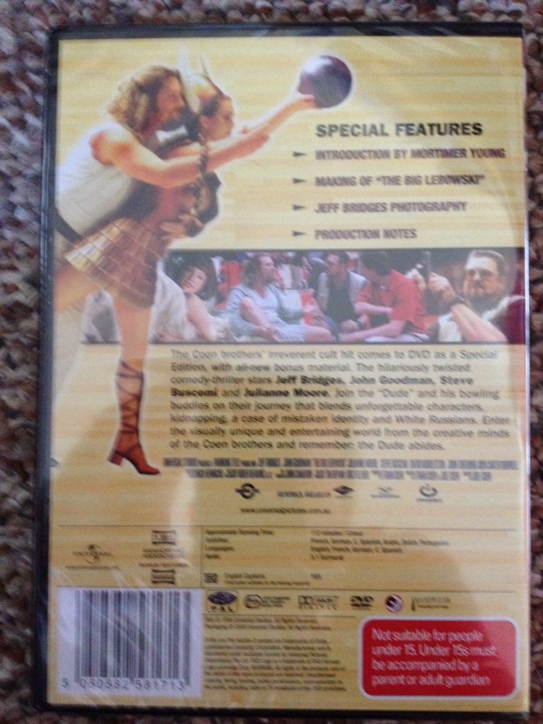 The Big Lebowski DVD movie collectible [Barcode 5050582581713] - Main Image 2
