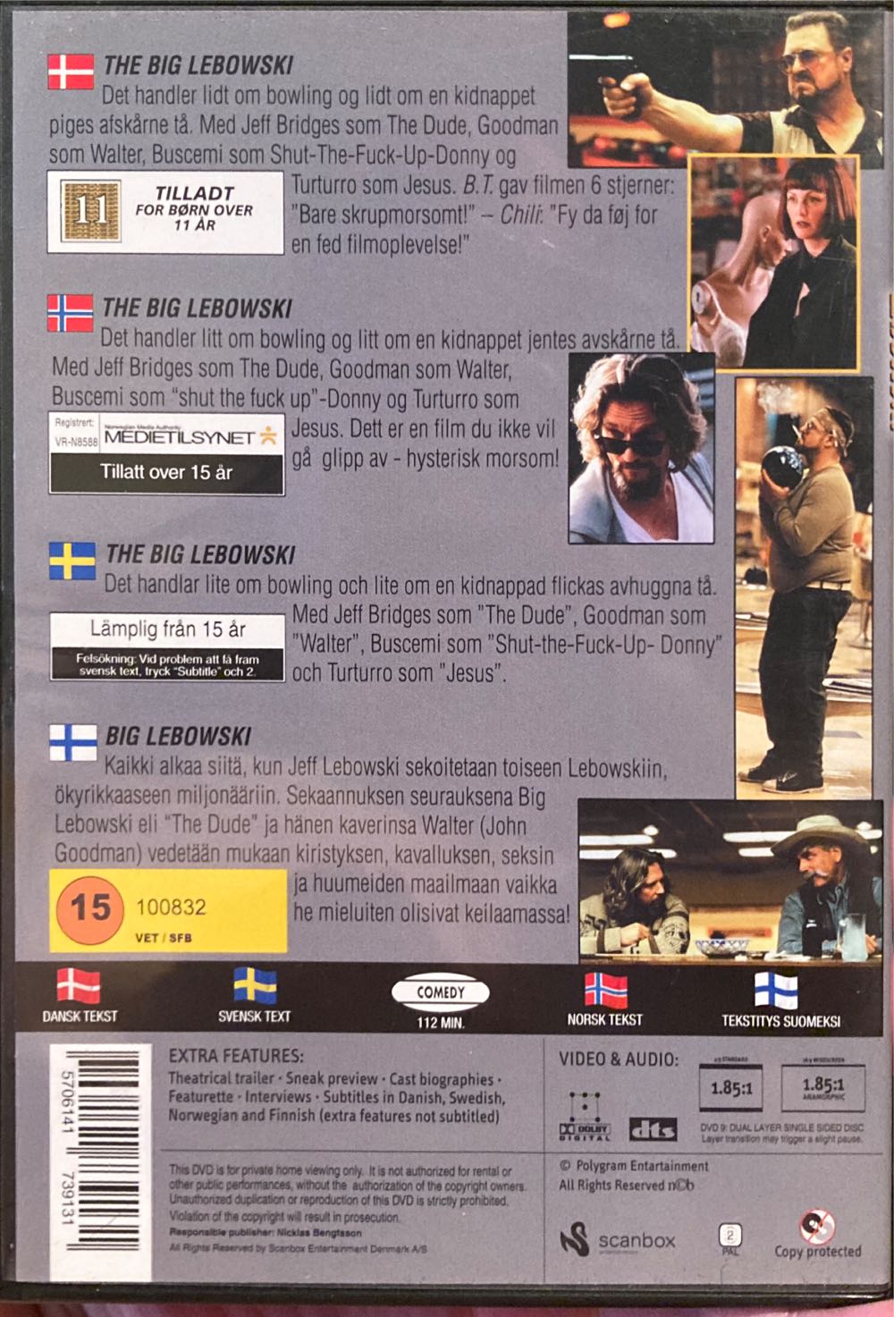 The Big Lebowski DVD movie collectible [Barcode 5706141739131] - Main Image 2