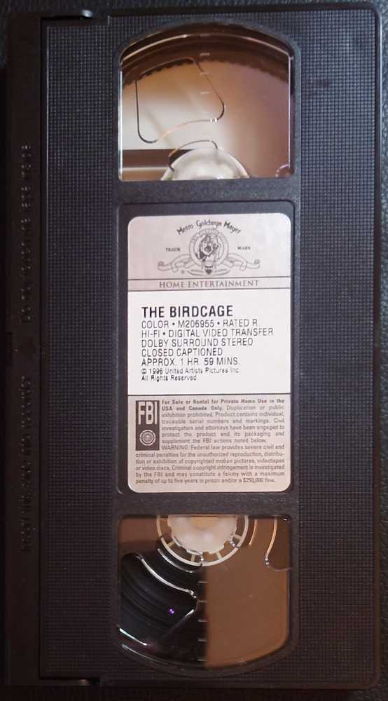 The Birdcage VHS movie collectible [Barcode 027616695536] - Main Image 3