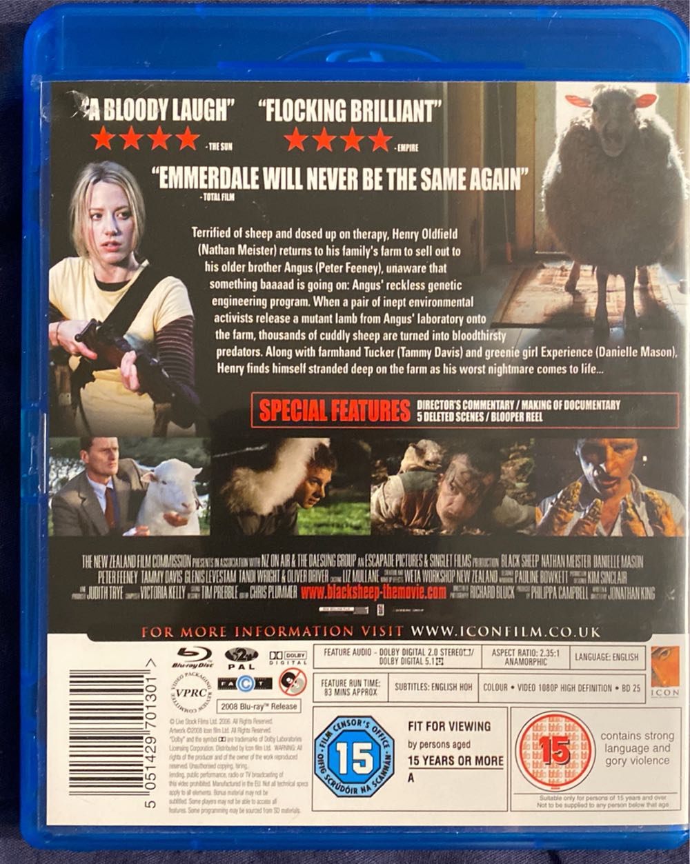 Black Sheep Blu-ray movie collectible [Barcode 5051429701301] - Main Image 2