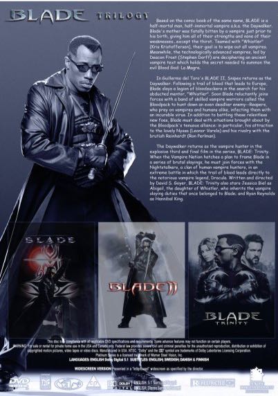 (BR) Blade Trilogy Blu-ray movie collectible [Barcode 06591656] - Main Image 2