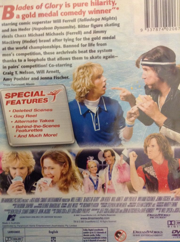 Blades of Glory DVD movie collectible [Barcode 9337874020676] - Main Image 2