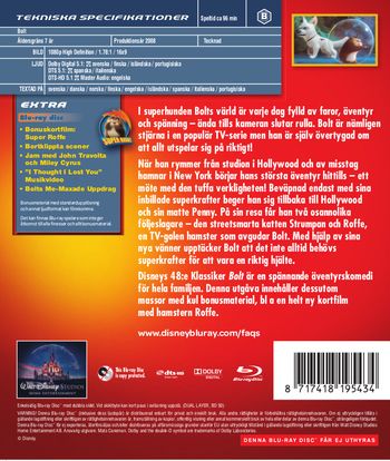 Bolt Blu-ray movie collectible [Barcode 8717418210595] - Main Image 2