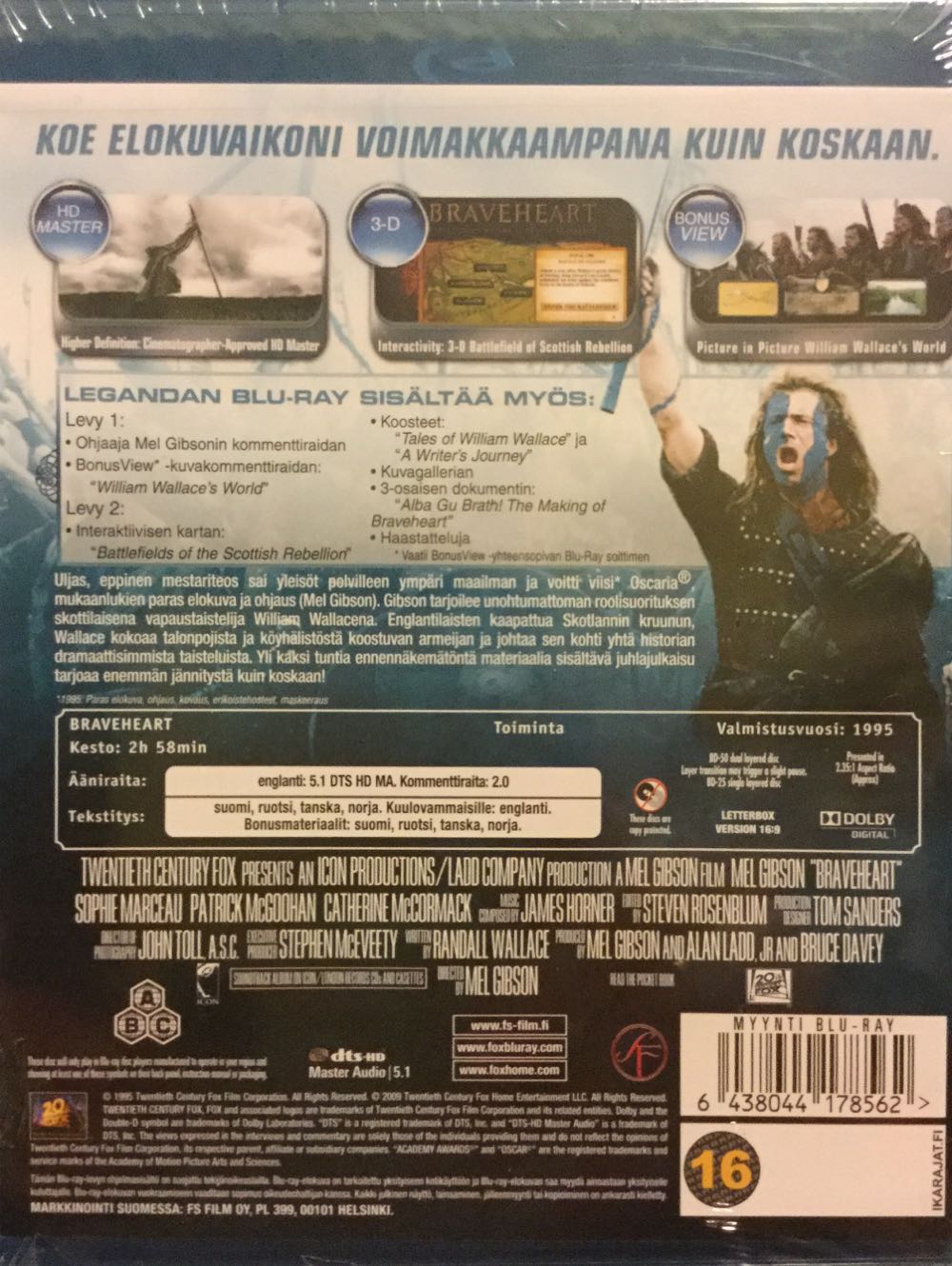 Braveheart Blu-ray movie collectible [Barcode 6438044178562] - Main Image 2