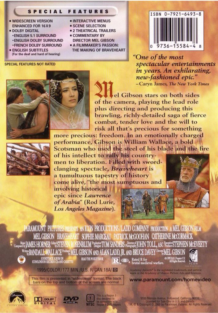 Braveheart DVD movie collectible [Barcode 8856574057450] - Main Image 2