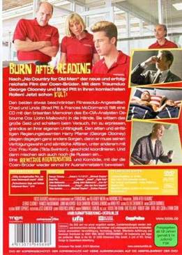 Burn After Reading DVD movie collectible [Barcode 886971894196] - Main Image 2