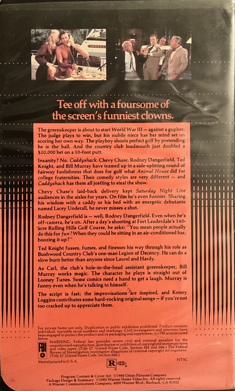 Caddyshack VHS movie collectible [Barcode 2011768200531] - Main Image 2