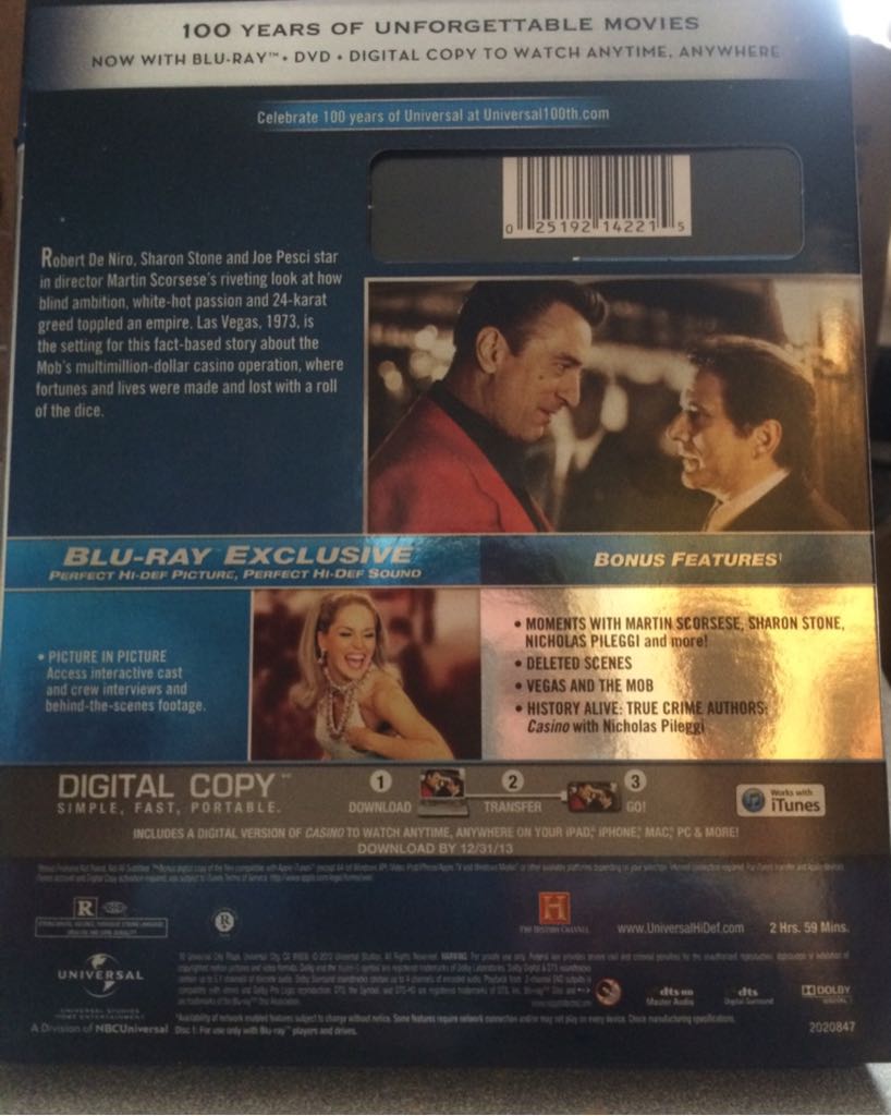 Casino DVD movie collectible [Barcode 025192142215] - Main Image 2