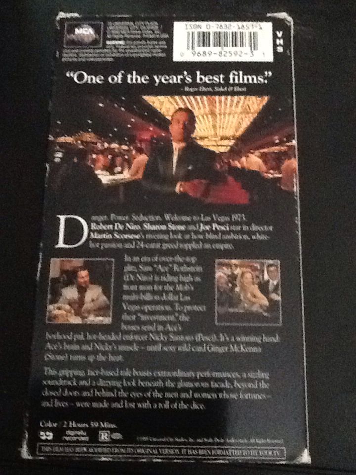 Casino VHS movie collectible [Barcode 096898259231] - Main Image 2