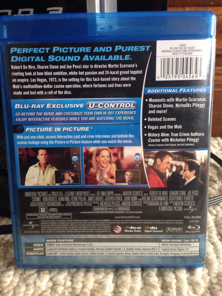Casino Blu-ray movie collectible [Barcode 3384442195584] - Main Image 2