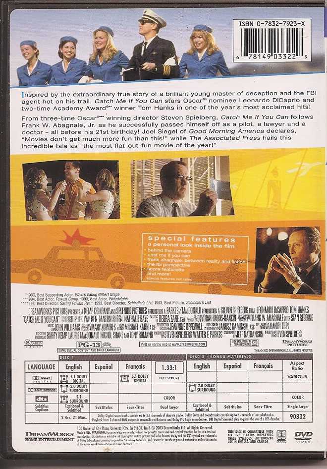 Catch Me If You Can Digital Copy movie collectible [Barcode 4717411124633] - Main Image 2