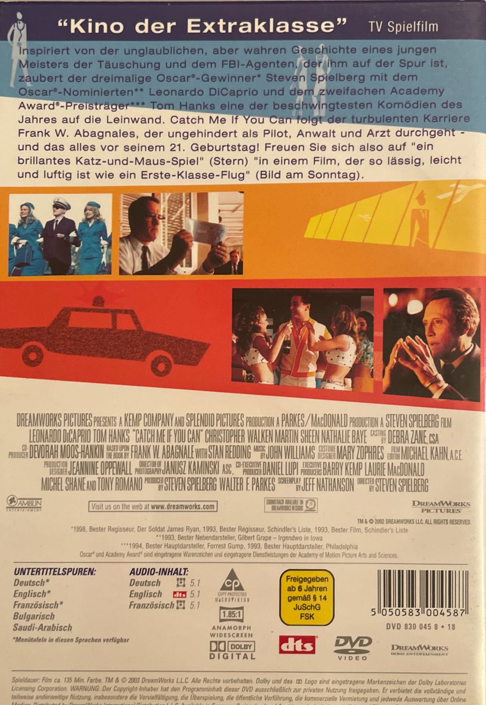 Catch Me If You Can DVD movie collectible [Barcode 5050583004587] - Main Image 2