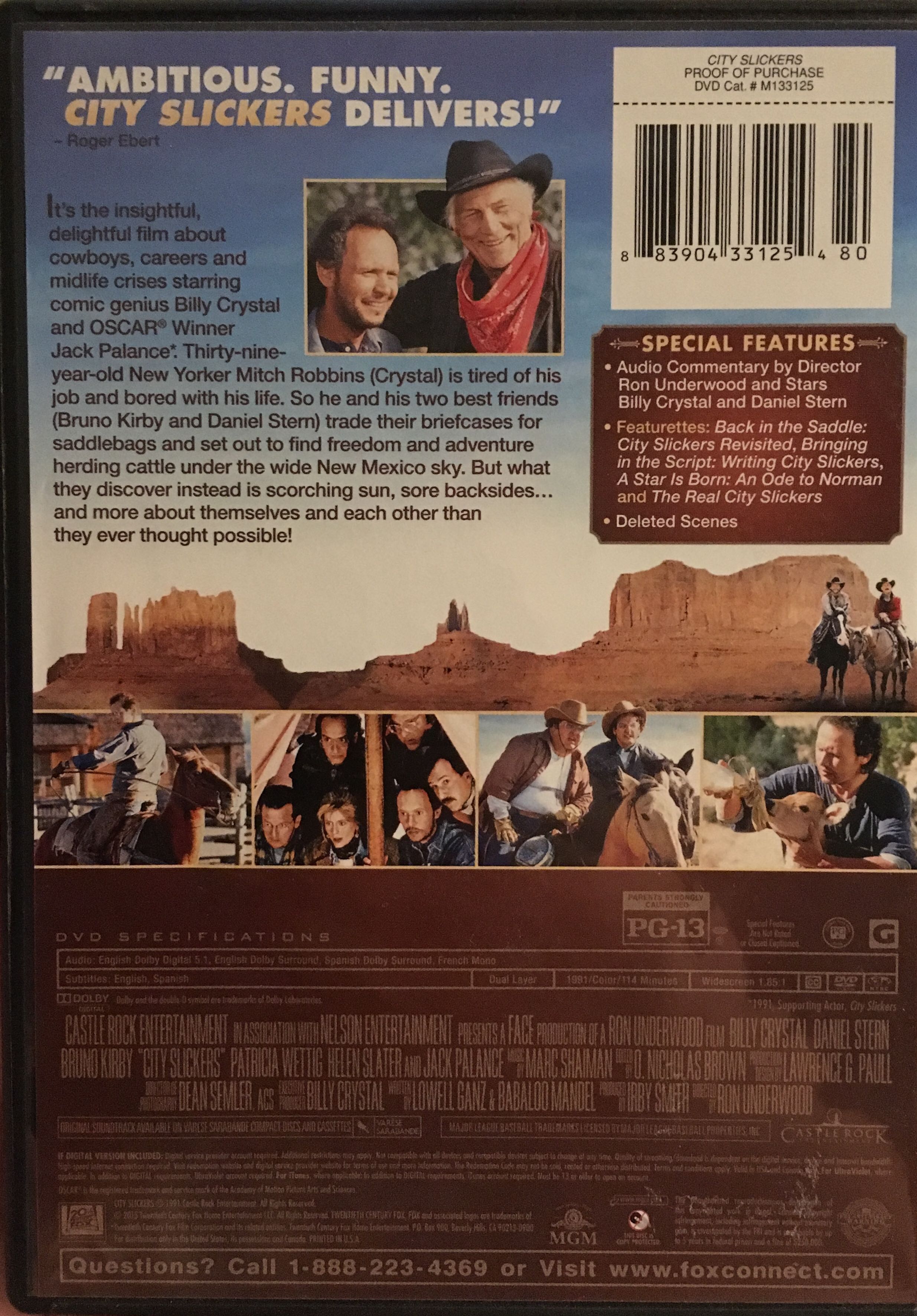 (002) City Slickers DVD-R movie collectible [Barcode 883904331254] - Main Image 2