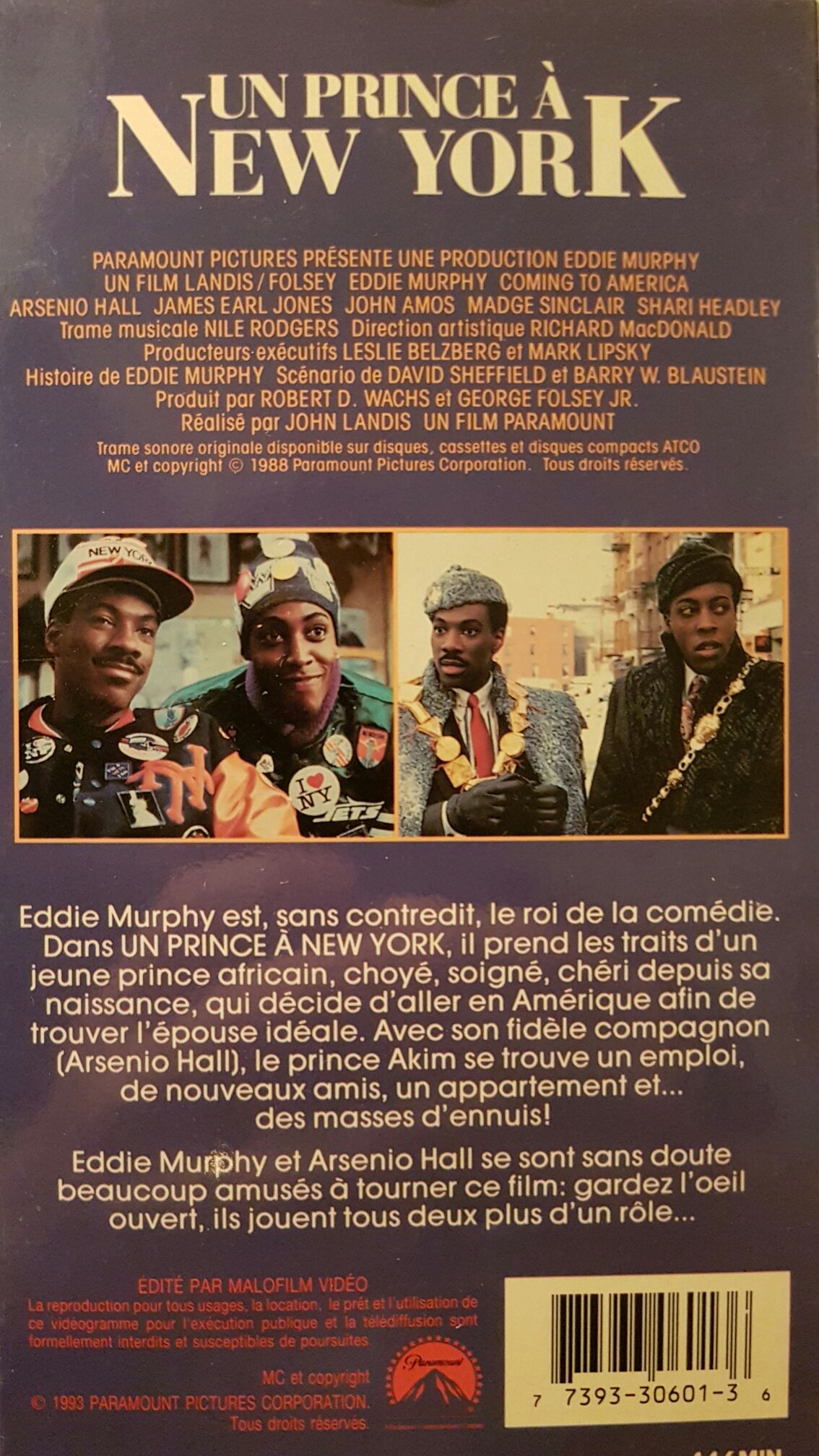 Coming to America (1988) VHS VHS movie collectible [Barcode 044008803034] - Main Image 2