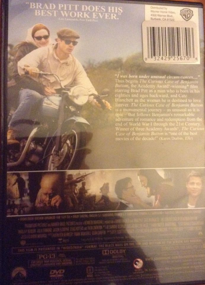 (002) Curious Case Of Benjamin Button, The DVD-R movie collectible [Barcode 032429256706] - Main Image 2