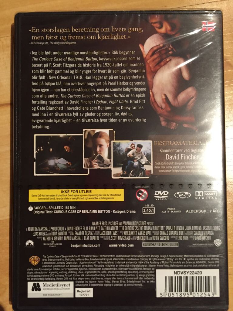 The Curious Case Of Benjamin Button DVD movie collectible [Barcode 5051895012543] - Main Image 2