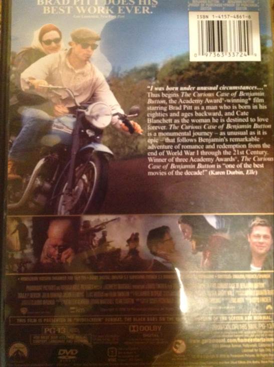 The Curious Case Of Benjamin Button DVD movie collectible [Barcode 7081464337249] - Main Image 2