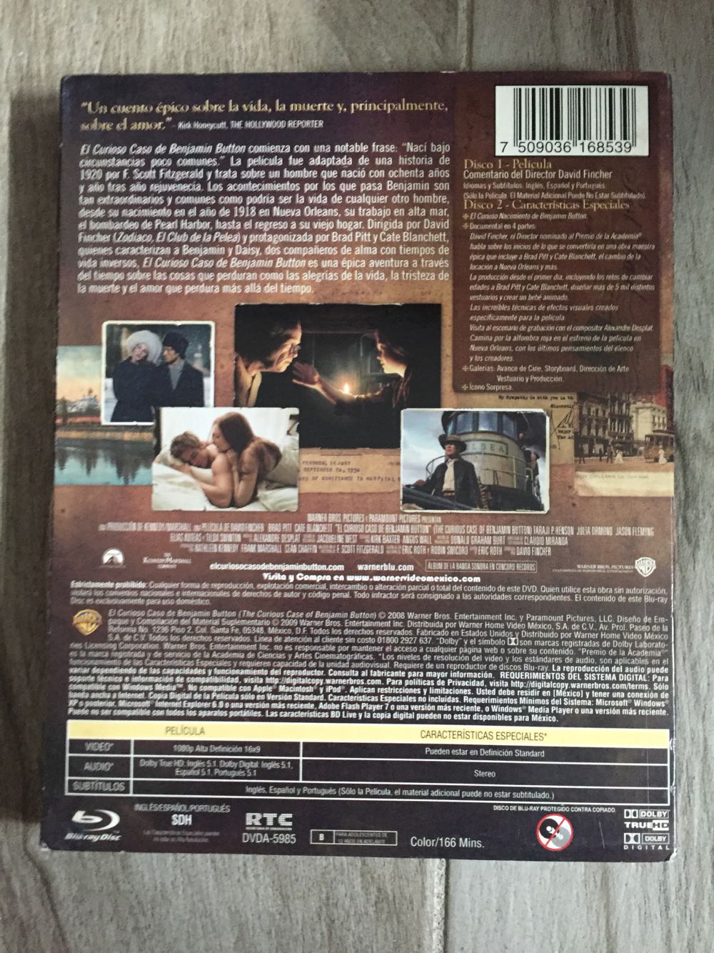The Curious Case Of Benjamin Button Blu-ray movie collectible [Barcode 7509036168539] - Main Image 2