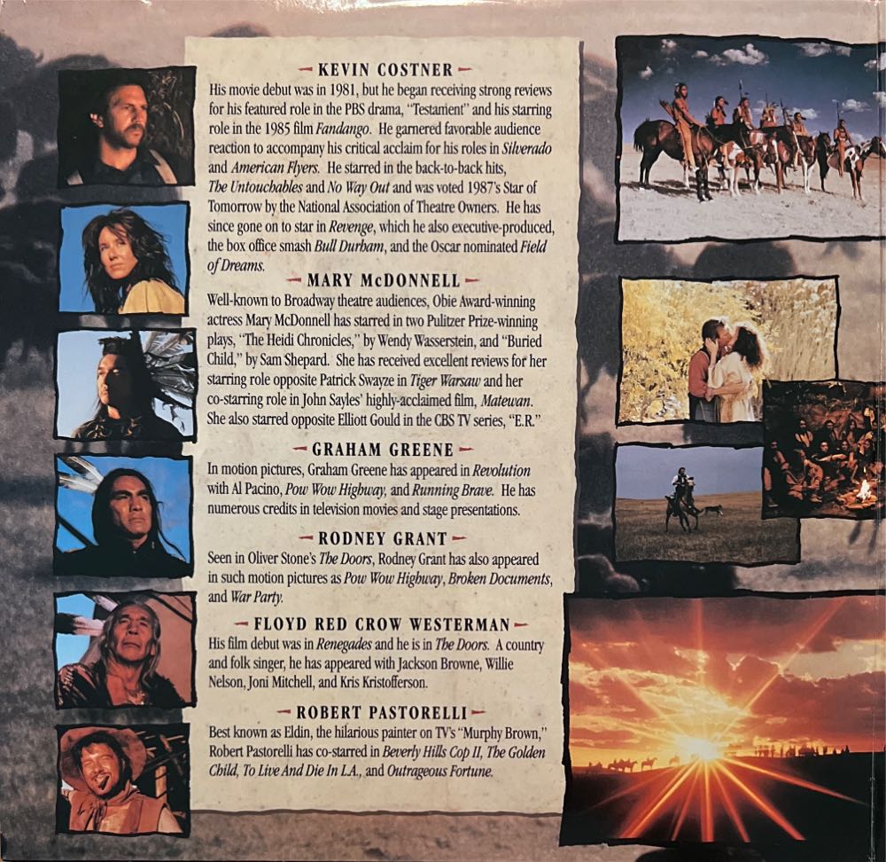Dances with Wolves Laser Disc movie collectible [Barcode 014381828368] - Main Image 3