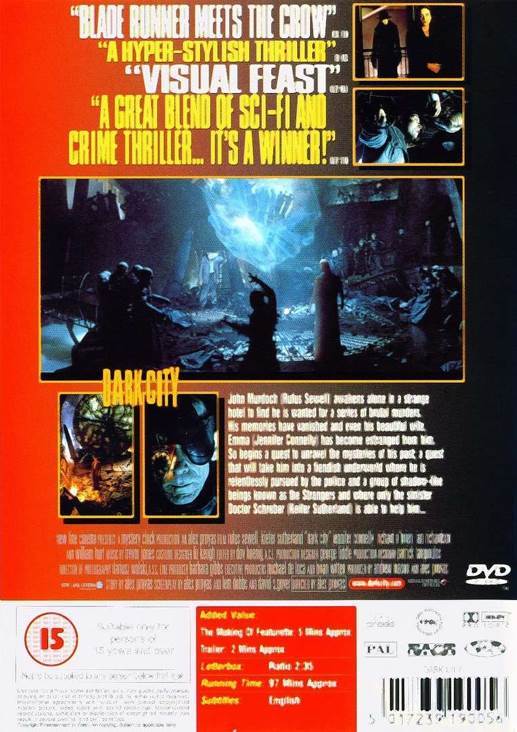 Dark City DVD movie collectible [Barcode 5017239190056] - Main Image 2