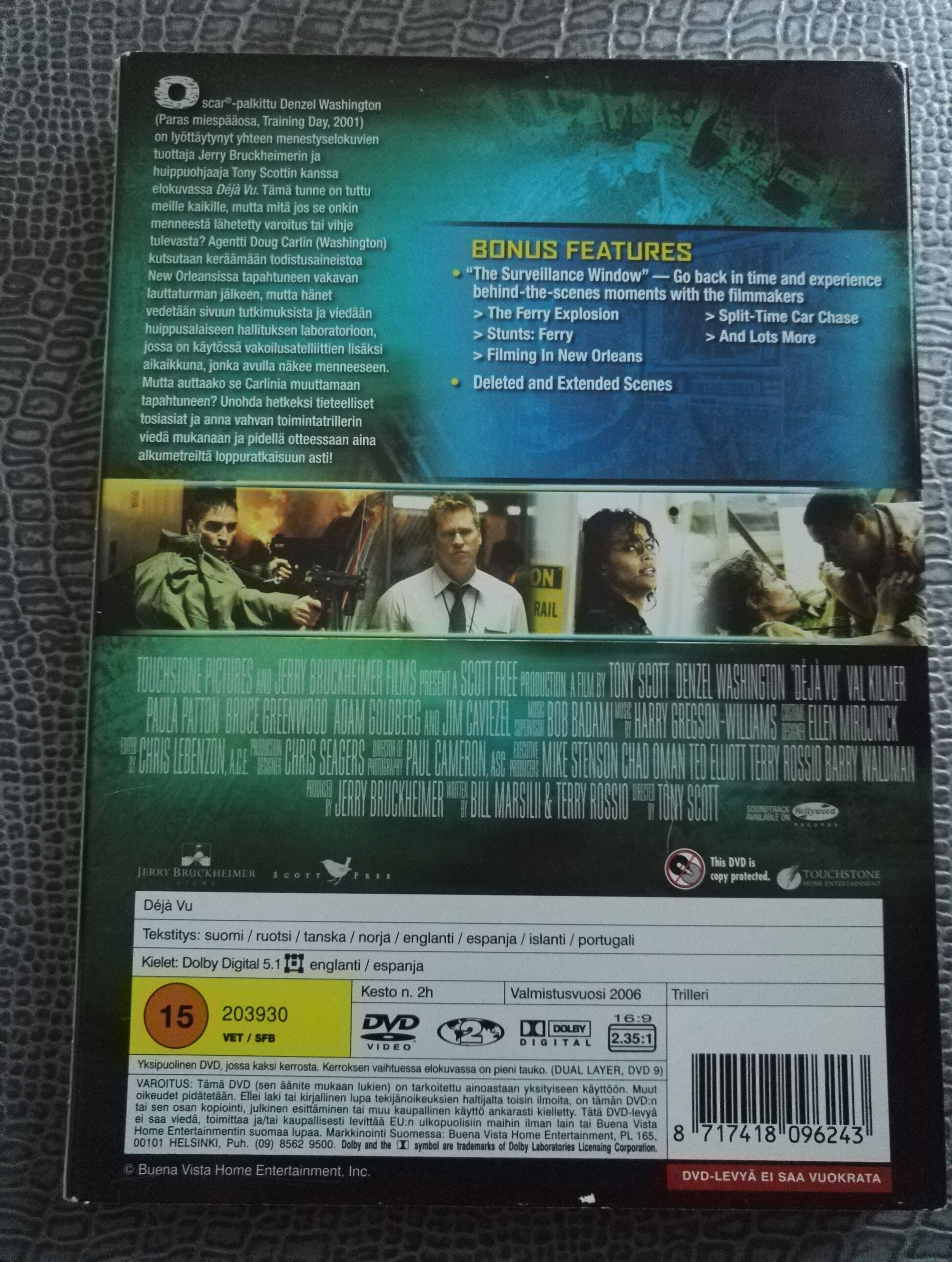 Déjà Vu DVD movie collectible [Barcode 8717418096243] - Main Image 2