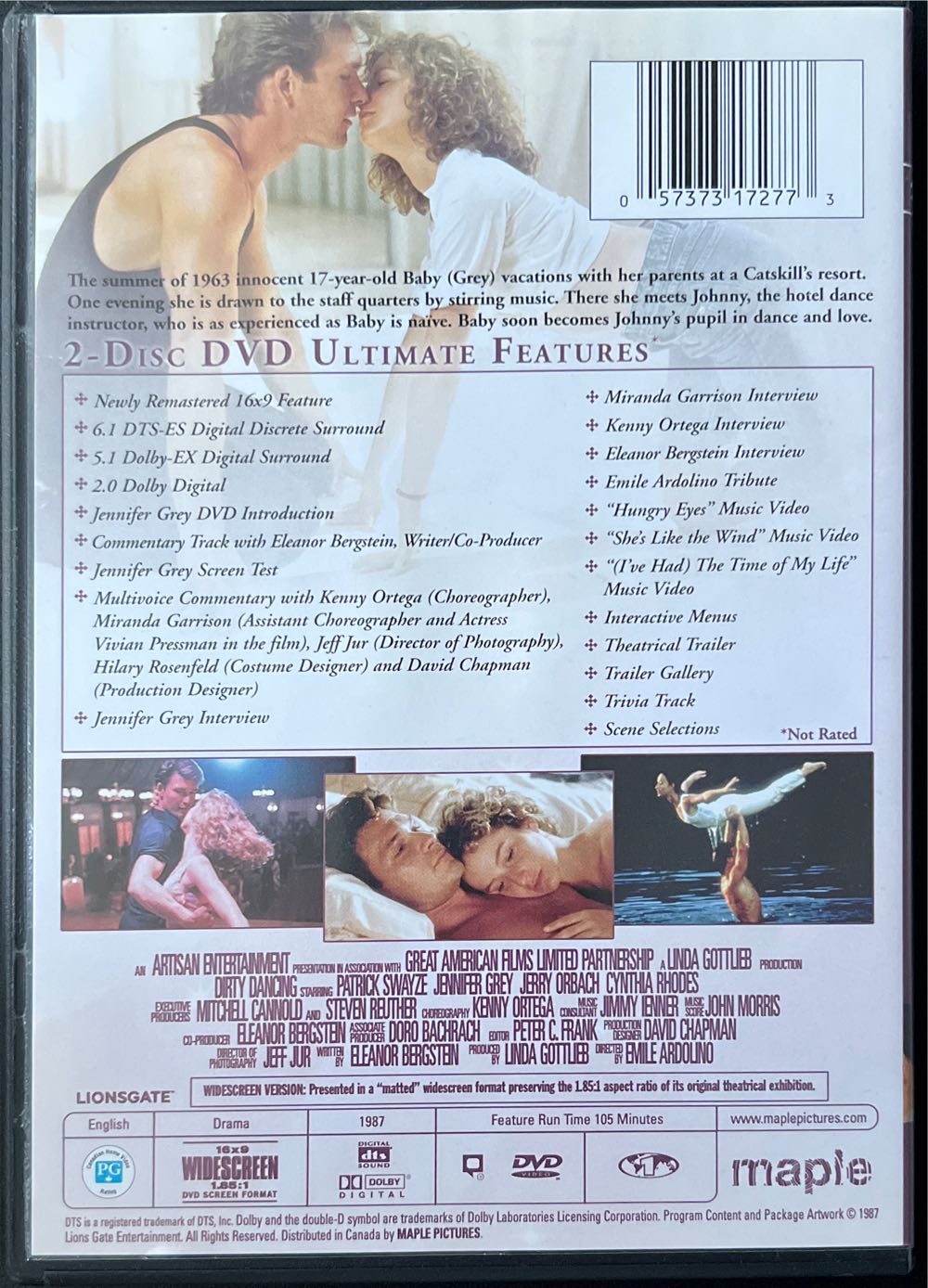 Dirty Dancing DVD movie collectible [Barcode 057373172773] - Main Image 3