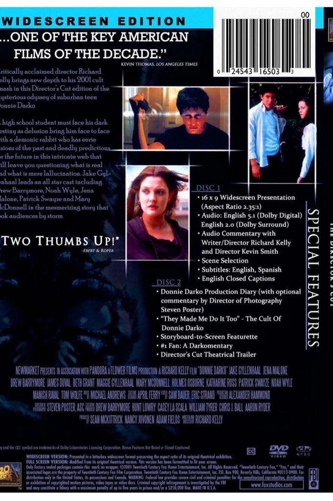 Donnie Darko DVD movie collectible [Barcode 024543036425] - Main Image 2
