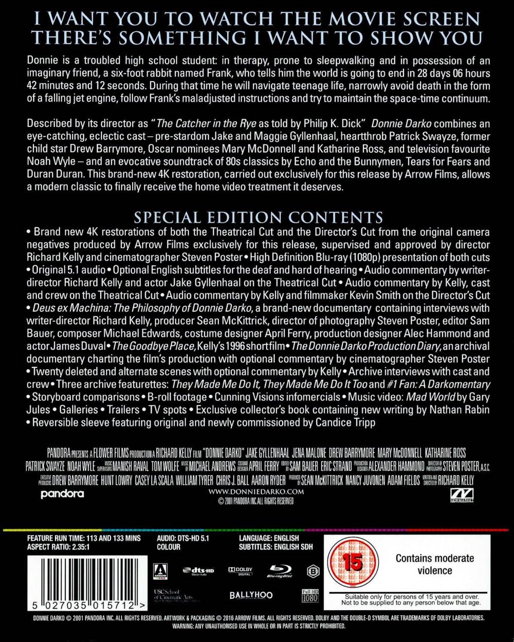 Donnie Darko Blu-ray movie collectible [Barcode 5027035015712] - Main Image 2