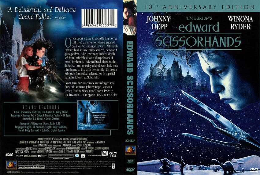 Edward Scissorhands DVD movie collectible [Barcode 024543037644] - Main Image 2