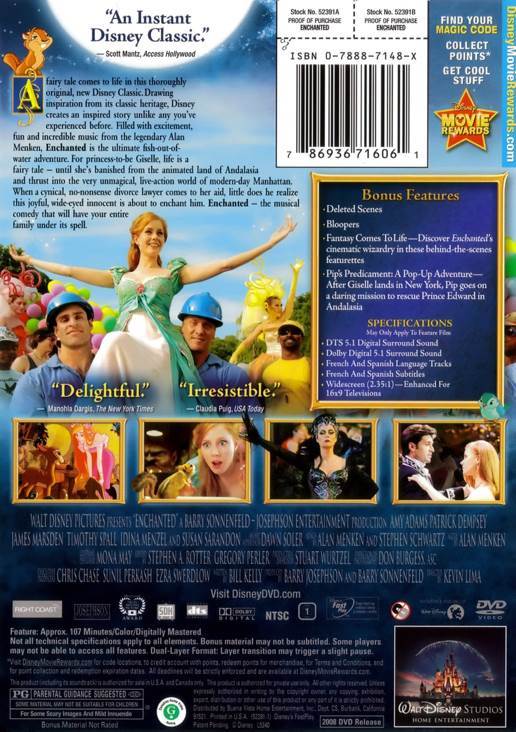 Enchanted DVD movie collectible [Barcode 786936716078] - Main Image 2