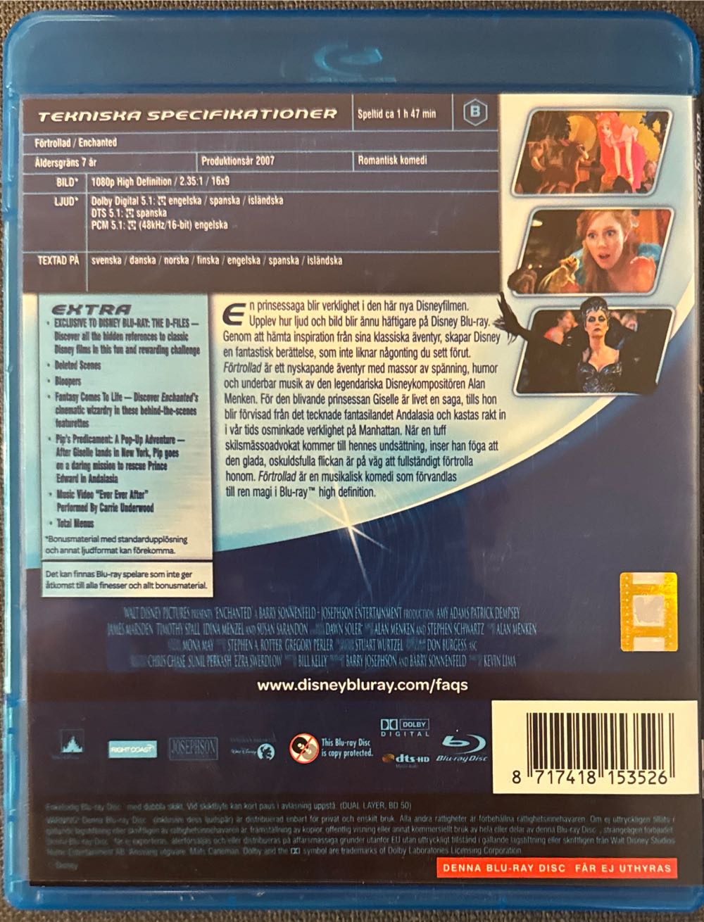 Förtrollad (Enchanted) Blu-ray movie collectible [Barcode 8717418153526] - Main Image 2