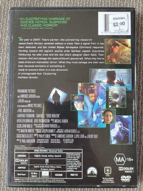 Event Horizon DVD movie collectible [Barcode 9317206035745] - Main Image 3