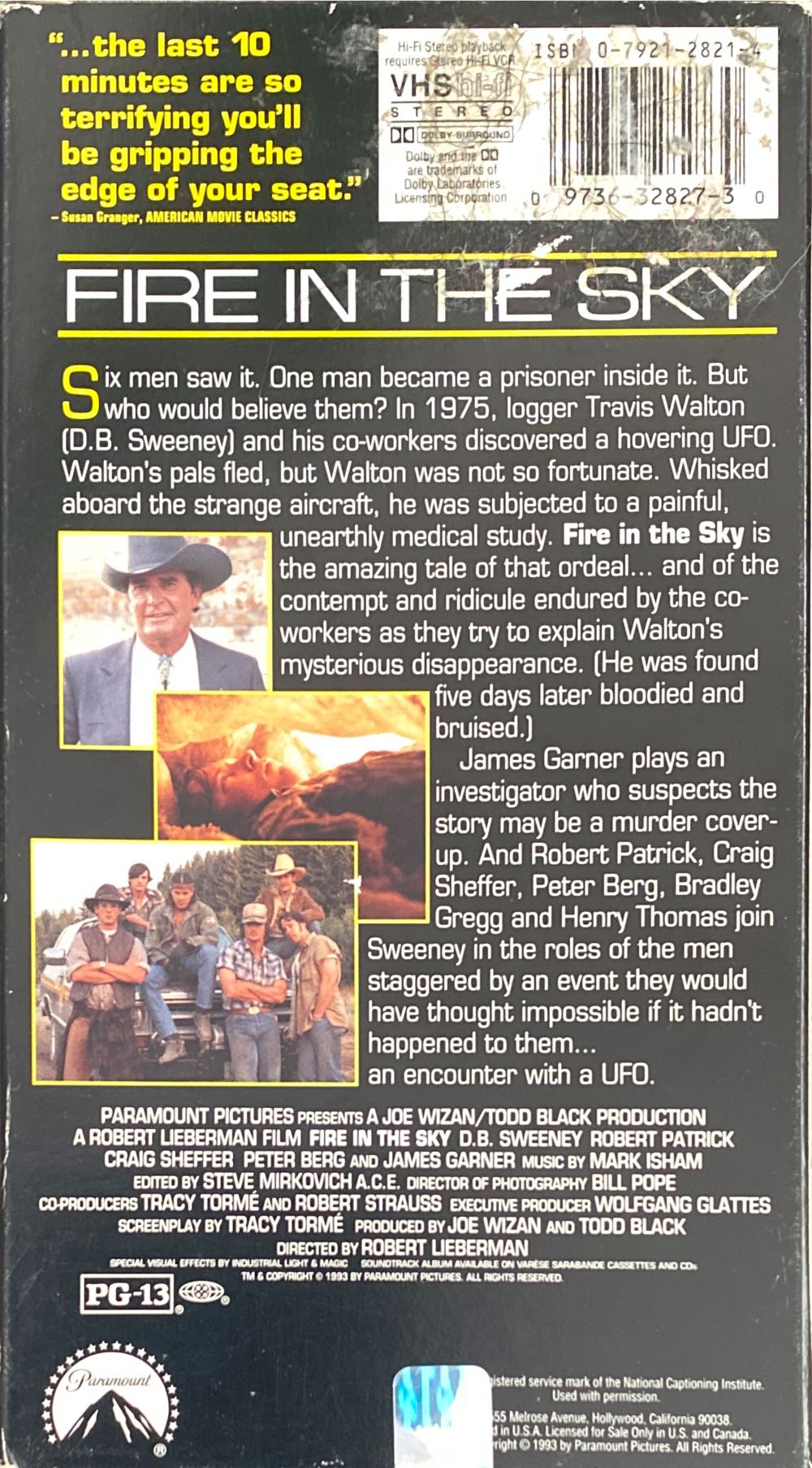 Fire in the Sky VHS movie collectible [Barcode 097363282730] - Main Image 2