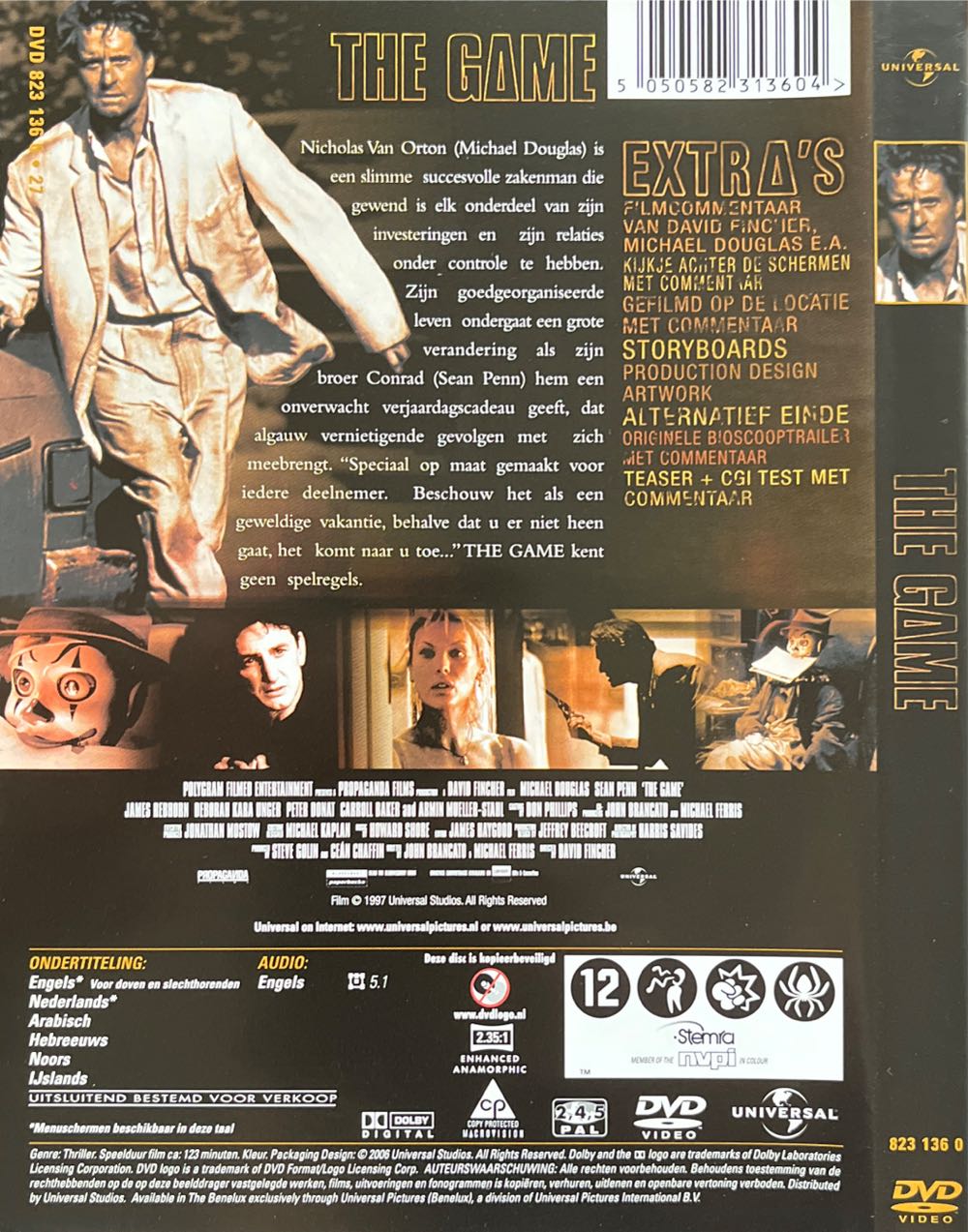 The Game DVD movie collectible [Barcode 5050582313604] - Main Image 2