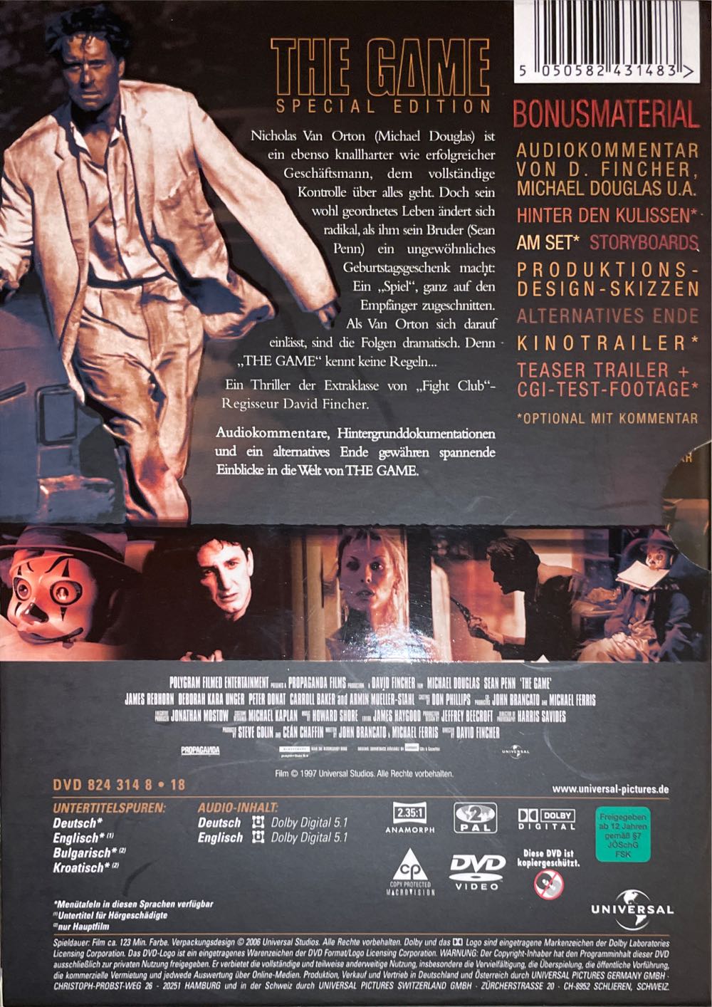 The Game (Special Edition) DVD movie collectible [Barcode 5050582431483] - Main Image 2