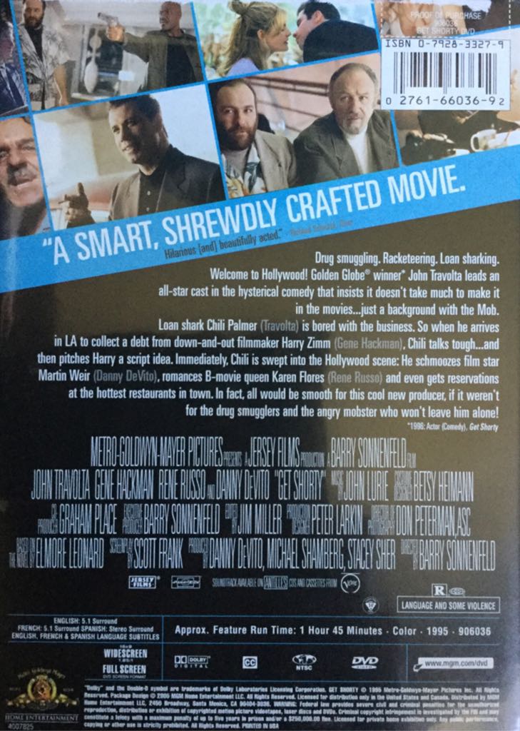 Get Shorty DVD movie collectible [Barcode 010200006177] - Main Image 2