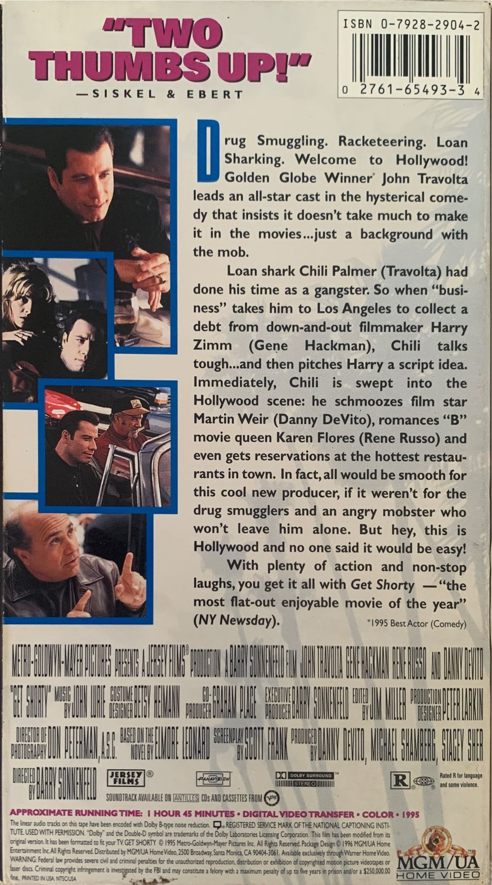 Get Shorty VHS movie collectible [Barcode 027616549334] - Main Image 2