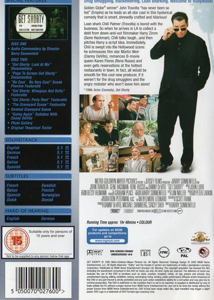 Get Shorty DVD movie collectible [Barcode 5050070027600] - Main Image 2
