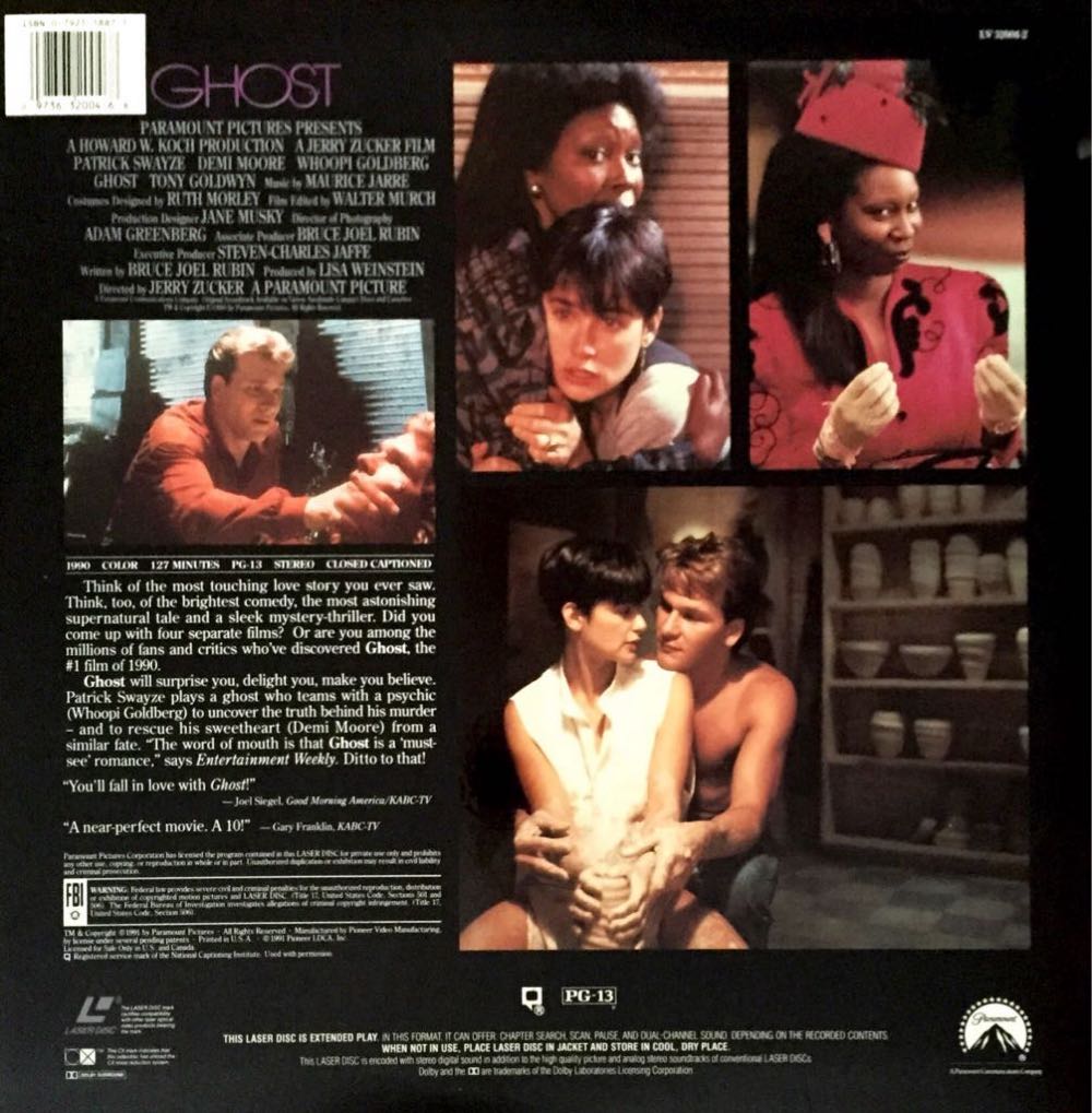Ghost Laser Disc movie collectible [Barcode 8414906425225] - Main Image 2