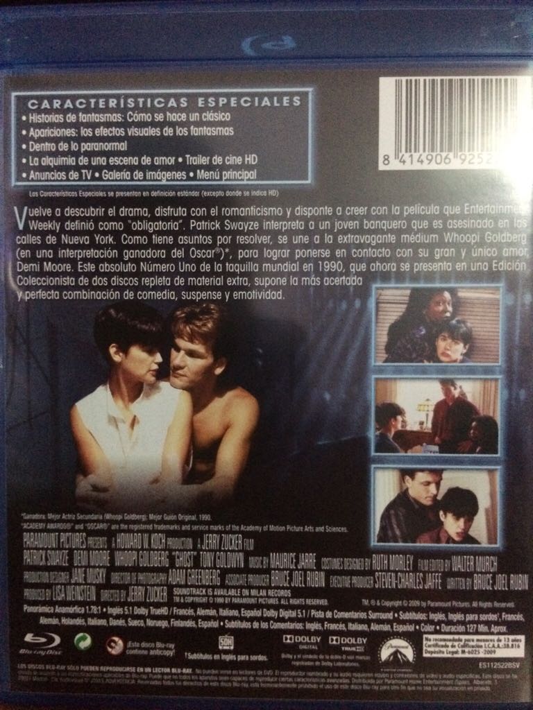 Ghost Blu-ray movie collectible [Barcode 8414906925220] - Main Image 2