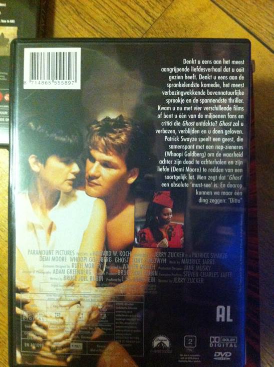 Ghost DVD movie collectible [Barcode 8714865555897] - Main Image 2