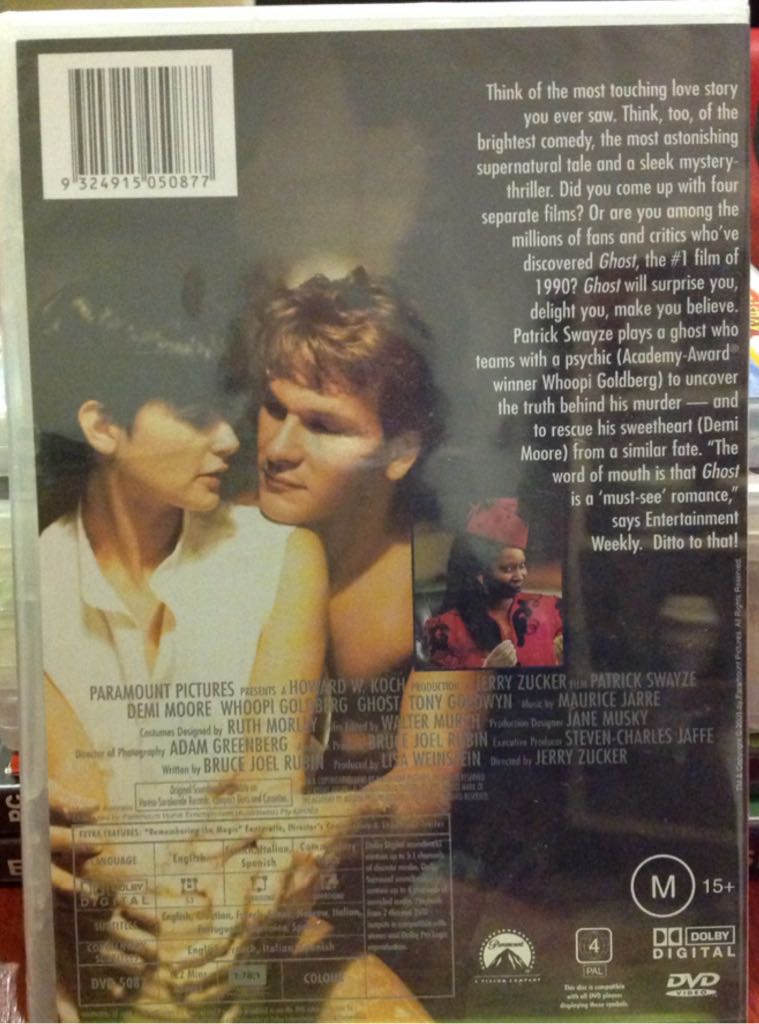 Ghost DVD movie collectible [Barcode 9324915050877] - Main Image 2