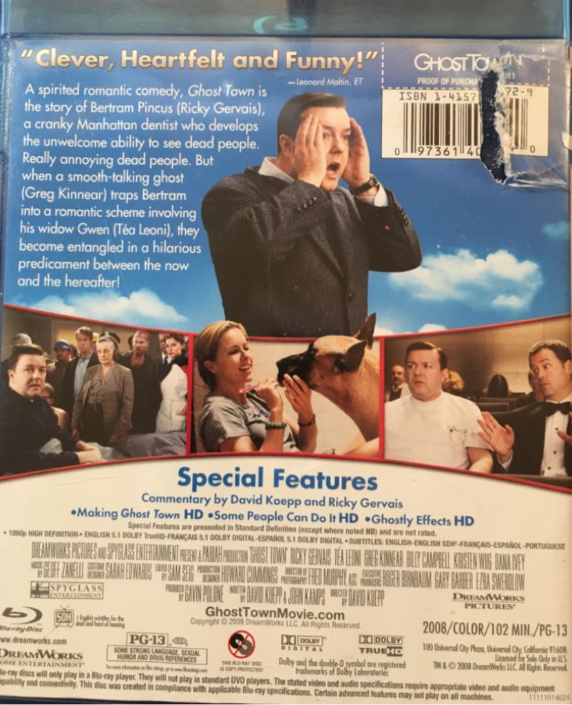 Ghost Town Blu-ray movie collectible [Barcode 9324915036383] - Main Image 2