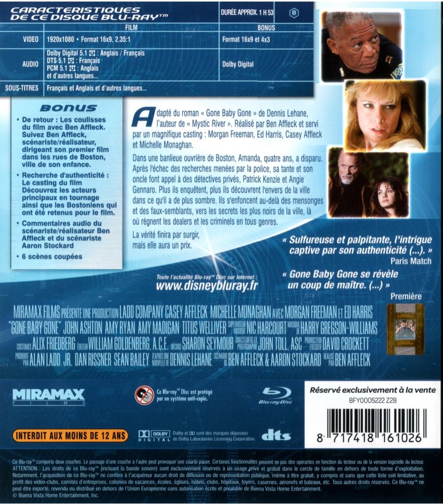 Gone Baby Gone DVD movie collectible [Barcode 4006680060521] - Main Image 2