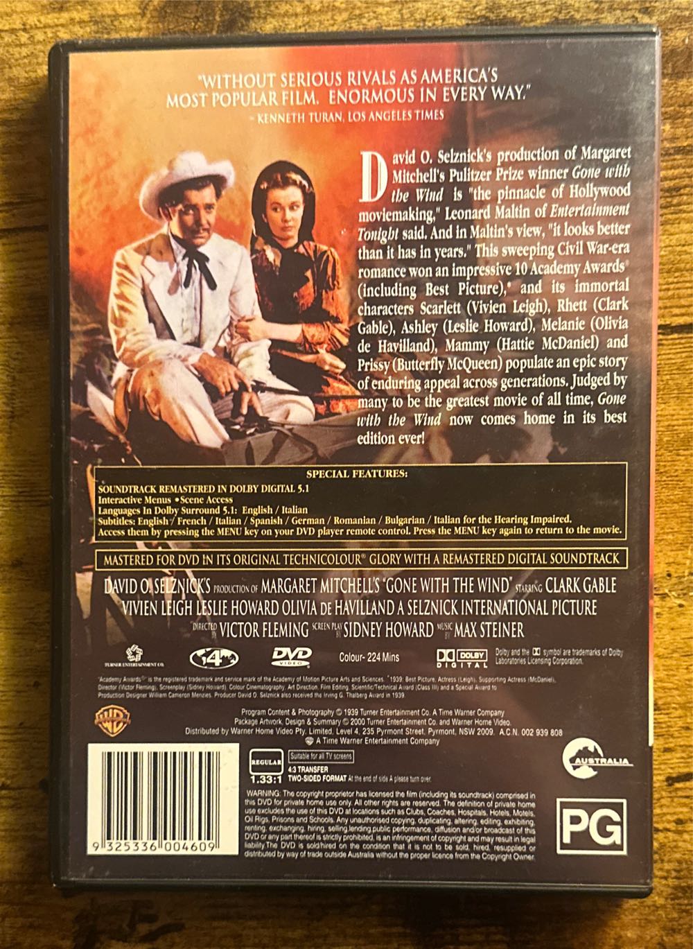 Gone with the Wind (1939) DVD DVD movie collectible [Barcode 9325336004609] - Main Image 2